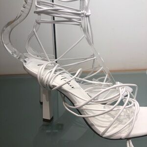 Wild Pair White Strappy Heels